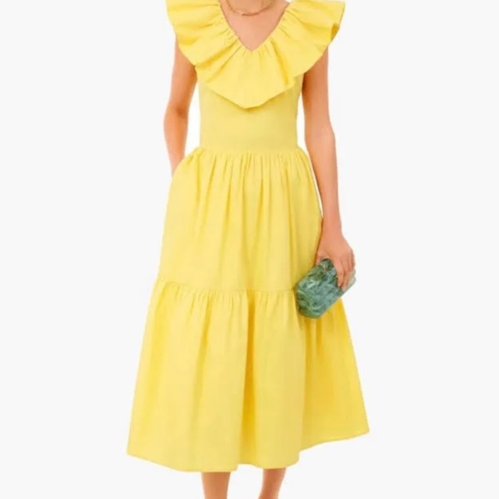 HYACINTH HOUSE yellow Josie midi dress